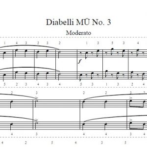 Diabelli Melodische Übungsstücke No. 3 mit Übungsblättern