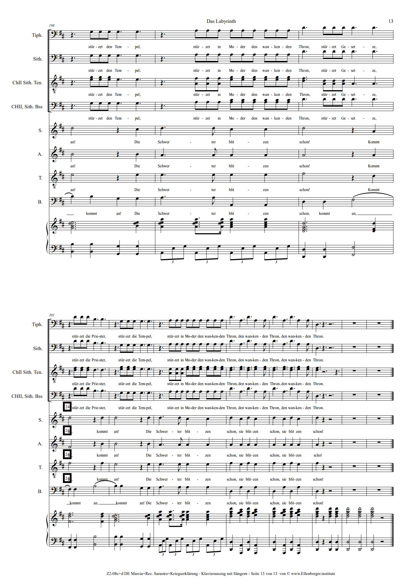 Z2 Klavierauszug Das Labyrinth - Der Zauberflöte zweyter Theil – Bild 5