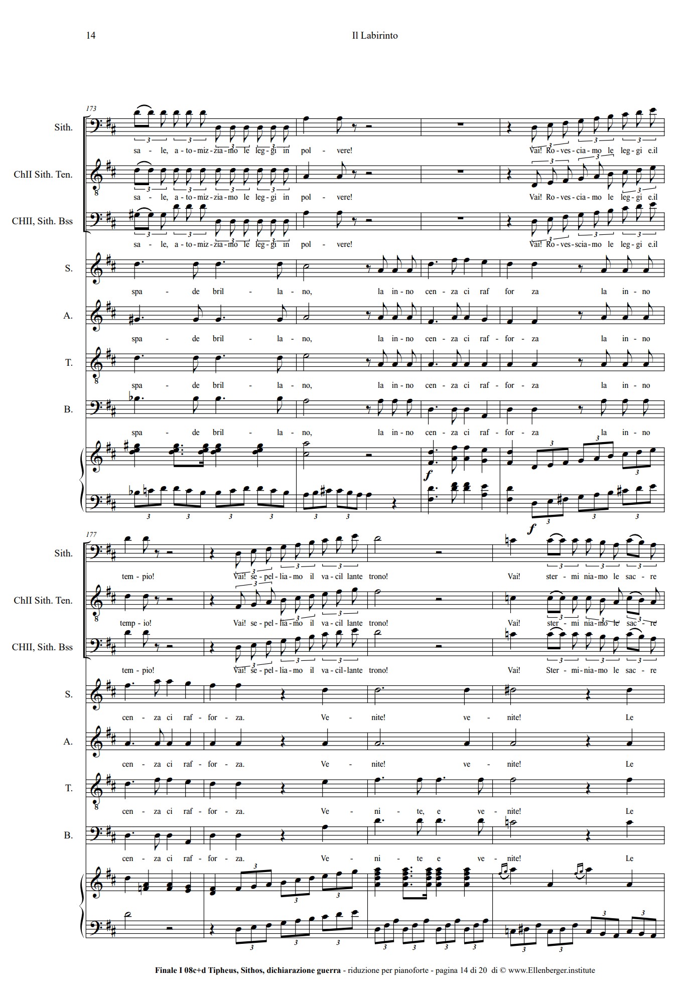 Z2 Riduzione per pianoforte e cantanti - Il Labirinto - La seconda parte del Flauto Magico – Bild 3