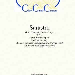 Z3 Sarastro - Oper - Klavierauszug