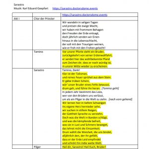 Z3 Sarastro - Oper - Libretto
