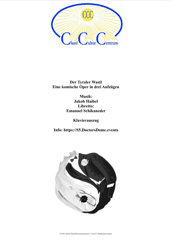 Der Tyroler Wastl - Klavierauszug - Vocal Score
